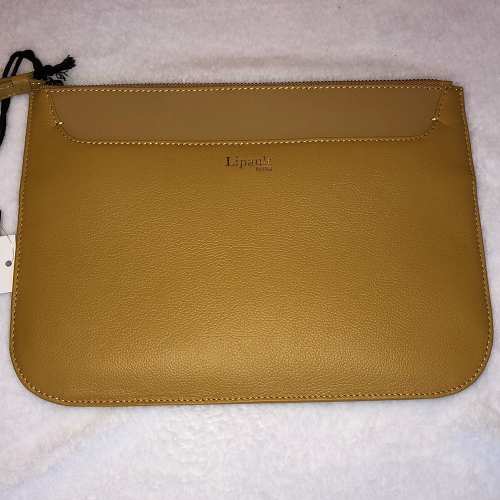 SOLD Lipault Plume Elegance Clutch 100% leather - Picture 2 of 7